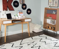 Nate Ash & White 2-Drawer Writing Desk -Biglots Sales 810543187 A0 9