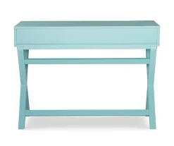 Kari Turquoise 2-Drawer Wooden X-Frame Desk -Biglots Sales 810543189 4