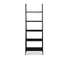 Boston Black Wood 5-Shelf Ladder Bookcase 14 Boston Black Wood 5-Shelf Ladder Bookcase -Biglots Sales 810543214 3