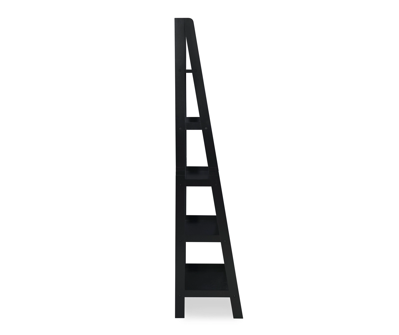 Boston Black Wood 5-Shelf Ladder Bookcase 7 Boston Black Wood 5-Shelf Ladder Bookcase - Image 7
