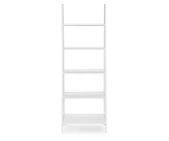 Boston White Wood 5-Shelf Ladder Bookcase -Biglots Sales 810543215 3