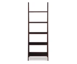 Boston Espresso 5-Shelf Wooden Ladder Bookcase -Biglots Sales 810543223 3