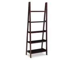 Boston Espresso 5-Shelf Wooden Ladder Bookcase -Biglots Sales 810543223 A0 1