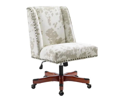 Austin Brown Linen Cow Print Office Chair 2 Austin Brown Linen Cow Print Office Chair -Biglots Sales 810543224 A0 1