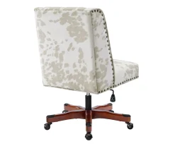 Austin Brown Linen Cow Print Office Chair -Biglots Sales 810543224 A4 4