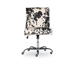 Austin Black Cow Print Draper Swivel Office Chair -Biglots Sales 810543226 3