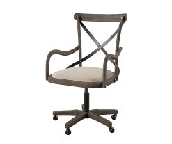 Radley Cafe Gray Wash X-Back Swivel Office Chair -Biglots Sales 810543227 4