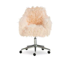 Coralie Faux Fur Cushioned Swivel Office Chair -Biglots Sales 810543230 3