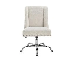 Comfort Home Warm White Sherpa Chair -Biglots Sales 810543232 3