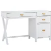 Kari White 4-Drawer Office Desk