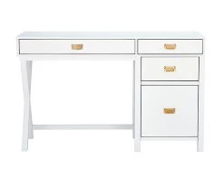 Kari White 4-Drawer Office Desk -Biglots Sales 810543244 3