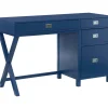 Kari Royal Blue 4-Drawer Office Desk