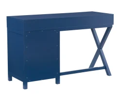 Kari Royal Blue 4-Drawer Office Desk -Biglots Sales 810543245 A4 4