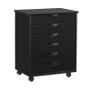 Craft Mate Wide Black 6-Drawer Rolling Storage Cart