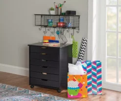 Craft Mate Wide Black 6-Drawer Rolling Storage Cart -Biglots Sales 810543288 B0 1
