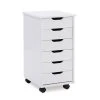 Craft Mate White Wood 6-Drawer Rolling Storage Cart