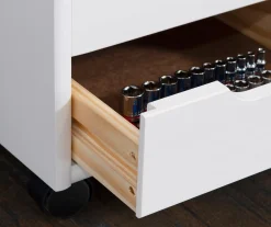 Craft Mate White Wood 6-Drawer Rolling Storage Cart -Biglots Sales 810543289 B8