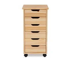 Craft Mate Natural Wood 6-Drawer Rolling Storage Cart -Biglots Sales 810543290 3