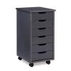 Craft Mate Gray Wood 6-Drawer Rolling Storage Cart