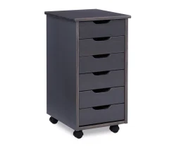 Craft Mate Gray Wood 6-Drawer Rolling Storage Cart -Biglots Sales 810543291 A0 1