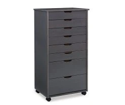 Craft Mate Gray Wood 8-Drawer Rolling Storage Cart
