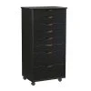 Craft Mate Black Wood 8-Drawer Rolling Storage Cart