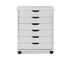 Craft Mate Wide White 6-Drawer Rolling Storage Cart 21 Craft Mate Wide White 6-Drawer Rolling Storage Cart -Biglots Sales 810543295 3