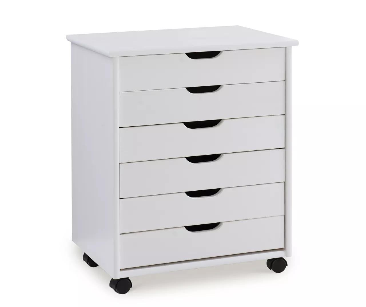Craft Mate Wide White 6-Drawer Rolling Storage Cart 3 Craft Mate Wide White 6-Drawer Rolling Storage Cart - Image 3