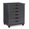 Craft Mate Wide Gray 6-Drawer Rolling Storage Cart
