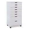 Craft Mate White Wood 8-Drawer Rolling Storage Cart