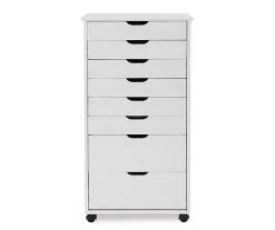 Craft Mate White Wood 8-Drawer Rolling Storage Cart -Biglots Sales 810543299 3