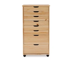 Craft Mate Natural Wood 8-Drawer Rolling Storage Cart -Biglots Sales 810543300 3