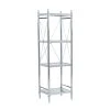 Hawkins Chrome & Glass 4-Tier Shelf