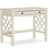 Brynn Antique White Geometric Writing Desk