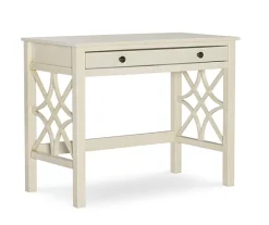 Brynn Antique White Geometric Writing Desk