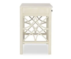 Brynn Antique White Geometric Writing Desk 7 Brynn Antique White Geometric Writing Desk -Biglots Sales 810543367 5
