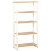 Dorm Essentials Oak & White 4-Shelf Bookcase