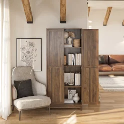 Seven Hills Columbia Walnut 2-Door Storage Cabinet -Biglots Sales 810563167 51