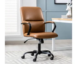 Camel Brown Vegan Leather Office Chair -Biglots Sales 810583520 A0 1