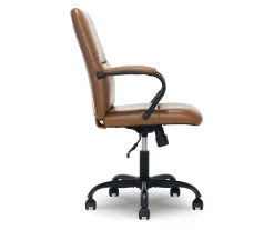 Camel Brown Vegan Leather Office Chair -Biglots Sales 810583520 A2 2