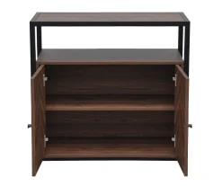 Walnut Chevron 2-Door Storage Cabinet -Biglots Sales 810584249 A7 2