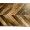 Brown Chevron Wood Print PVC Desk Mat, (34" X 47")