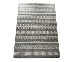 Gray & White Geo Stripe PVC Desk Mat, (34" X 47")