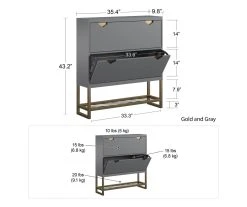 CosmoLiving Brielle Entryway Shoe Storage Cabinet -Biglots Sales 810589010 3