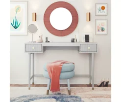 Elizabeth Dove Gray Office Desk -Biglots Sales 810589021 6