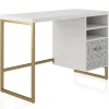 Scarlett White Pedestal Desk