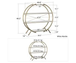 Amelia Faux Marble 4-Shelf Bookcase 9 Amelia Faux Marble 4-Shelf Bookcase -Biglots Sales 810589033 2