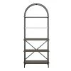 Vivinne Gray 5-Shelf Bookcase