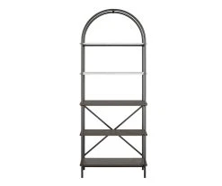 Vivinne Gray 5-Shelf Bookcase