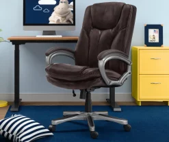 Benton Brown Big & Tall Faux Leather Executive Office Chair -Biglots Sales 810590314 1